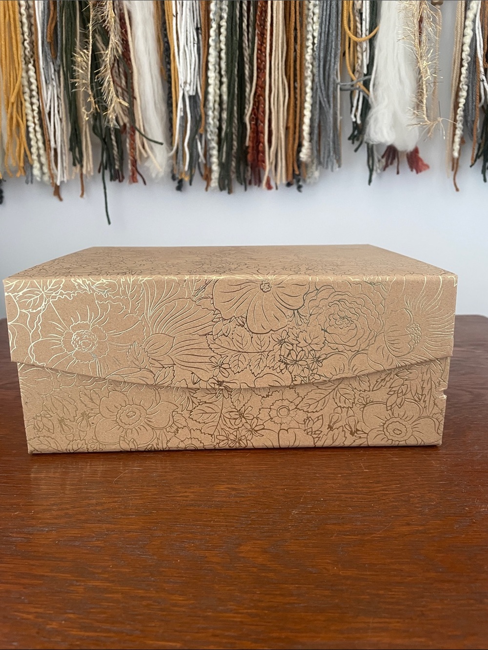 Floral Embossed Gold Gift/Storage Box